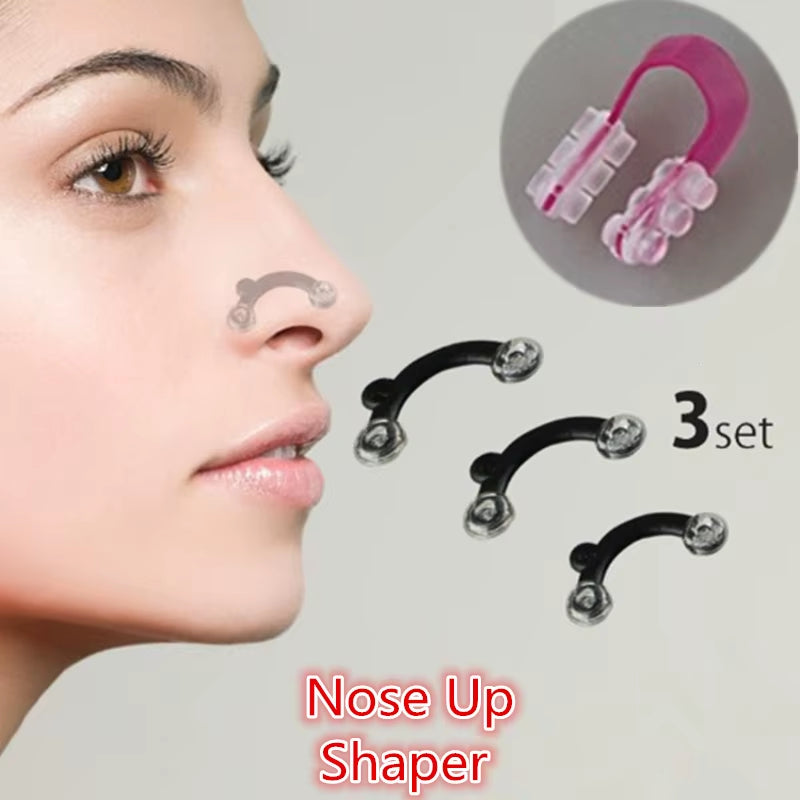 1 Set Women Nose up Lifting Shaper Nose Bridge Straightening 2023 Women Beauty Clip Corrector Face Massage Tools 3 Sizes No Pain